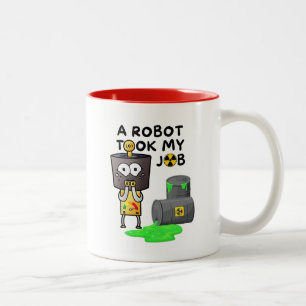 Caneca De Café Em Dois Tons Um Robô Assumiu Meu Trabalho