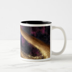 Caneca De Café Em Dois Tons Um tipo de estrela morto chamada pulsar