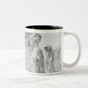 Caneca De Café Em Dois Tons Um treinador de correio do país ocidental que sae