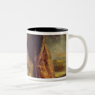 Caneca De Café Em Dois Tons Um turco que fuma uma tubulação