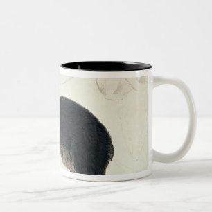 Caneca De Café Em Dois Tons Um urso preto asiático, "Ursus Tibetanus "