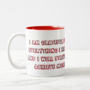 Caneca De Café Em Dois Tons Uma afirmação positiva