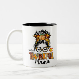 Caneca De Café Em Dois Tons Uma agradecida mamãe Engraçada Mensagem Caiu no ou