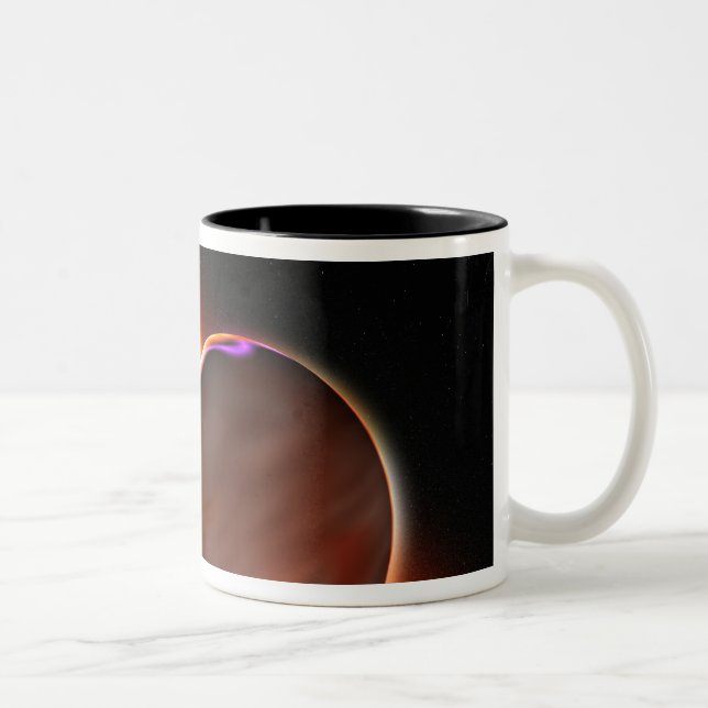Caneca De Café Em Dois Tons Uma aproximação de um planeta extrassolar (Direita)