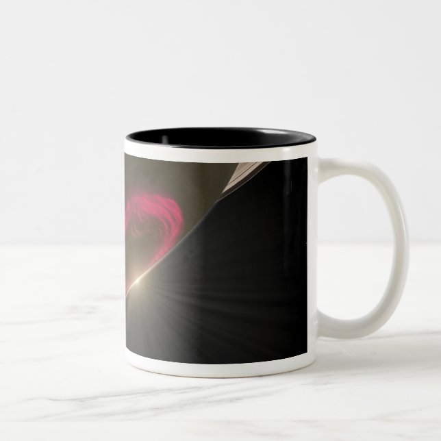 Caneca De Café Em Dois Tons Uma aurora vermelha-cereja (Direita)