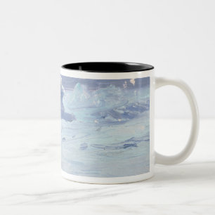 Caneca De Café Em Dois Tons Uma caça do urso polar na noite enluarada, 1899