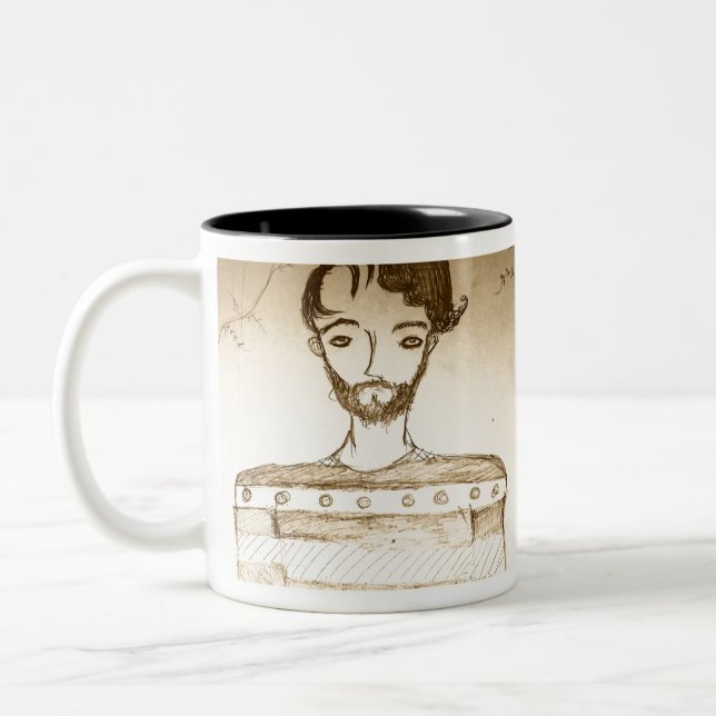 Caneca De Café Em Dois Tons uma cara sem propósito (Esquerda)