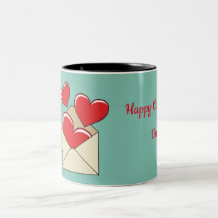 Caneca De Café Em Dois Tons Uma Carta de Amor   Adicionar seu texto