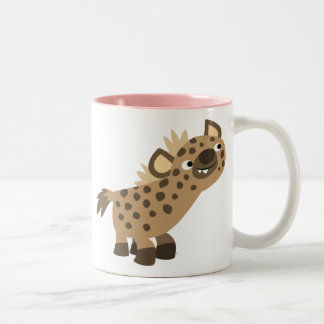 Caneca De Café Em Dois Tons Uma Cartoon Curiosa Hyena Mug