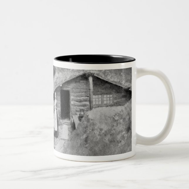 Caneca De Café Em Dois Tons Uma Caverna-Moradia de Pensilvânia (Direita)