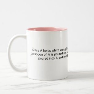 Caneca De Café Em Dois Tons Uma colher de chá de vinhos