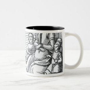 Caneca De Café Em Dois Tons Uma família do puritano