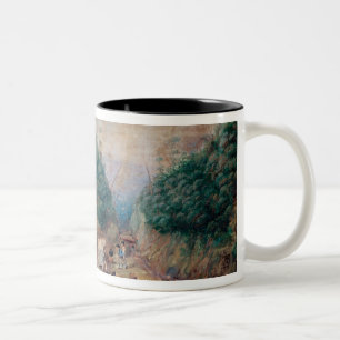 Caneca De Café Em Dois Tons Uma ideia do lugar molhando do "esforço"