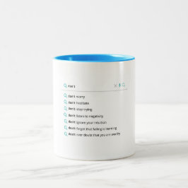 Caneca De Café Em Dois Tons Uma imagem calorosa com a frase "Não se preocupe"