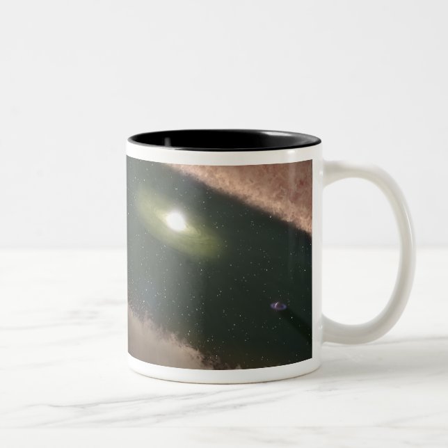 Caneca De Café Em Dois Tons Uma lacuna em um protoplanetário ou formando um pl (Direita)