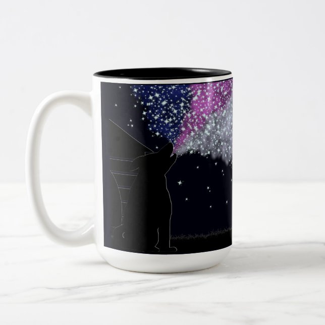 Caneca De Café Em Dois Tons Uma Noite de Verão com Sirius (Esquerda)