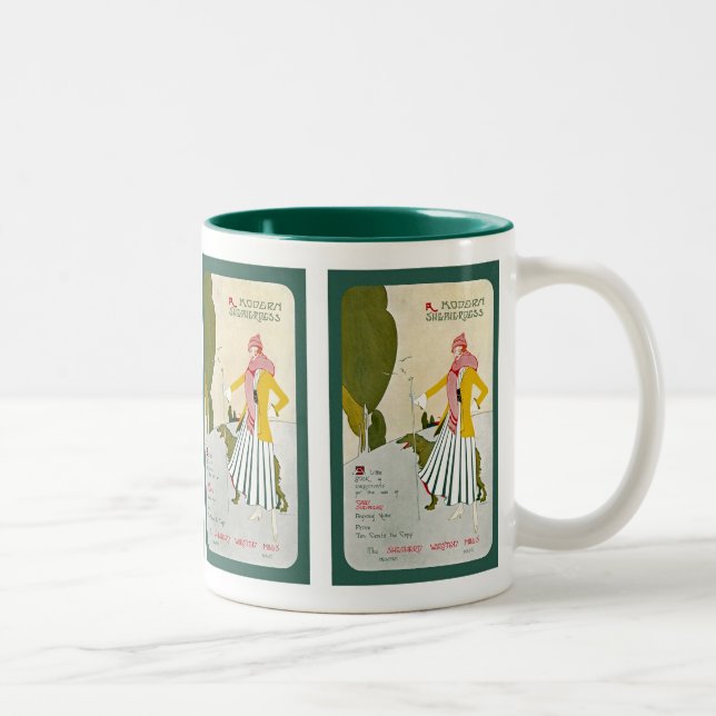 Caneca De Café Em Dois Tons Uma Pastora Moderna (Direita)