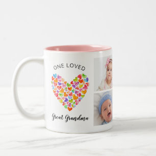 Caneca De Café Em Dois Tons Uma Querida Bisavó Quatro Colagem de Fotos