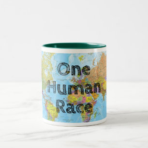 Caneca De Café Em Dois Tons Uma raça humana