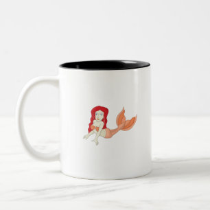Caneca De Café Em Dois Tons Uma Sereia Ruiva
