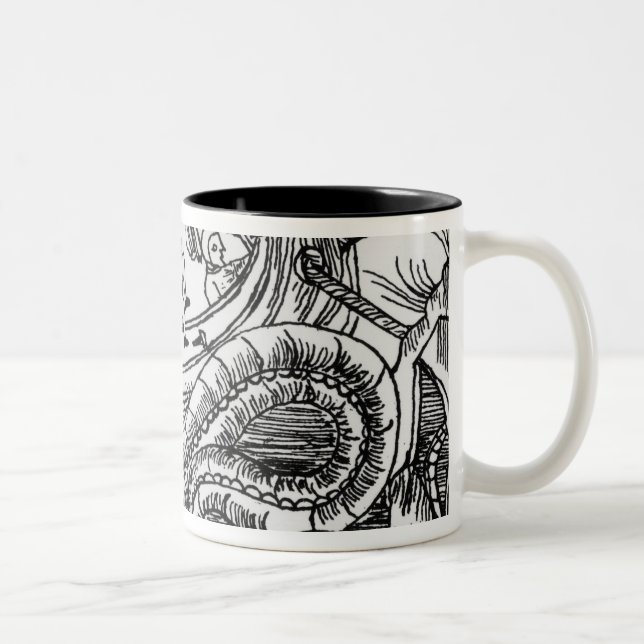 Caneca De Café Em Dois Tons Uma serpente de mar (Direita)
