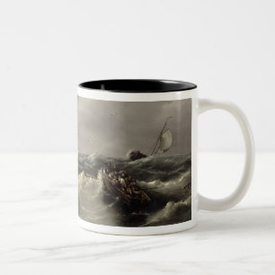 Caneca De Café Em Dois Tons Uma tempestade no mar (óleo no painel)