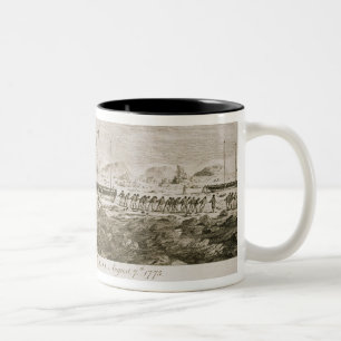Caneca De Café Em Dois Tons Uma vista do "cavalo de corrida" e da "carcaça", 