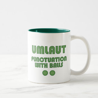 Caneca De Café Em Dois Tons Umlaut Balls (Verde)