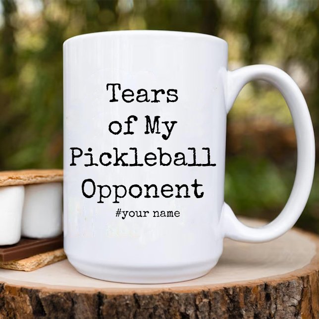 Caneca De Café Em Dois Tons Única Lágrimas Engraçadas do Meu Oponente de Pickl (Funny Tears of My Pickleball Opponent Unique Two-Tone Coffee Mug)
