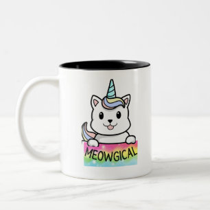 Caneca De Café Em Dois Tons Unicat Caticorn Medágico Cat Men Women Bo