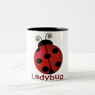 Caneca De Café Em Dois Tons Único joaninha
