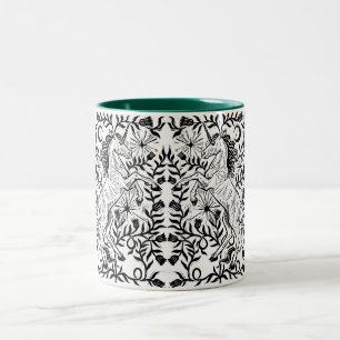 Caneca De Café Em Dois Tons Unicorn Lore Block Impressão Mug