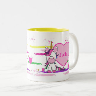 Caneca De Café Em Dois Tons Unicorn mok met vrolijke kleuren - Unicorn mug