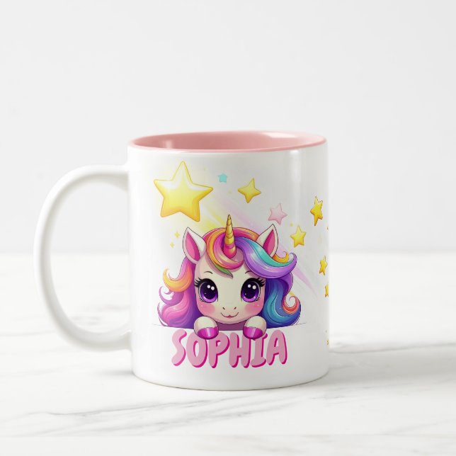 Caneca De Café Em Dois Tons Unicorn Sonha Mug (Esquerda)