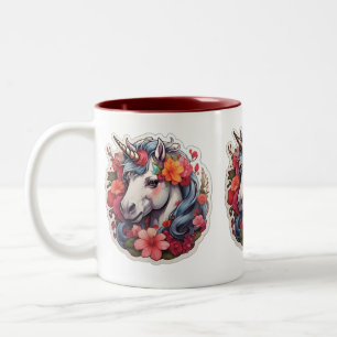 Caneca De Café Em Dois Tons Unicórnio, design bonito