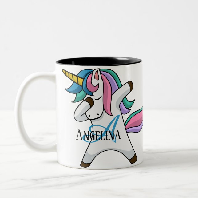 Caneca De Café Em Dois Tons Unicórnio Personalizado Bonito (Esquerda)