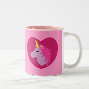 Caneca De Café Em Dois Tons Unicórnio Rosa