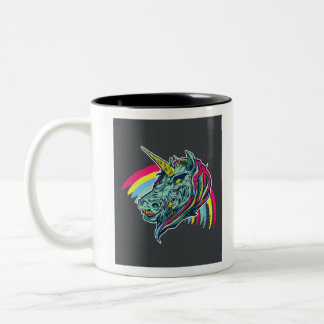 Caneca De Café Em Dois Tons Unicórnio Zumbi