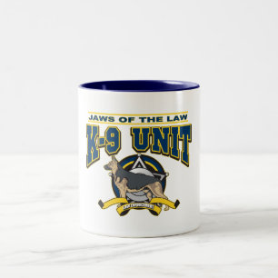 Caneca De Café Em Dois Tons Unidade da polícia K-9