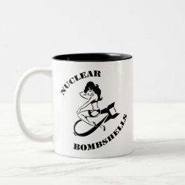 Caneca De Café Em Dois Tons Unidade nuclear da retenção da cafeína das