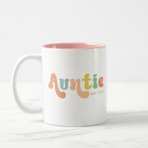 Caneca De Café Em Dois Tons Unidade Personalizada De Groovy Estabelecida Pre