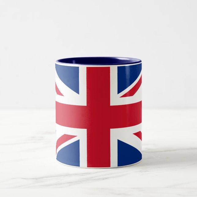 Caneca De Café Em Dois Tons Union Jack Reino Unido (Centro)