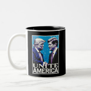Caneca De Café Em Dois Tons Unir ícone americano Trump 