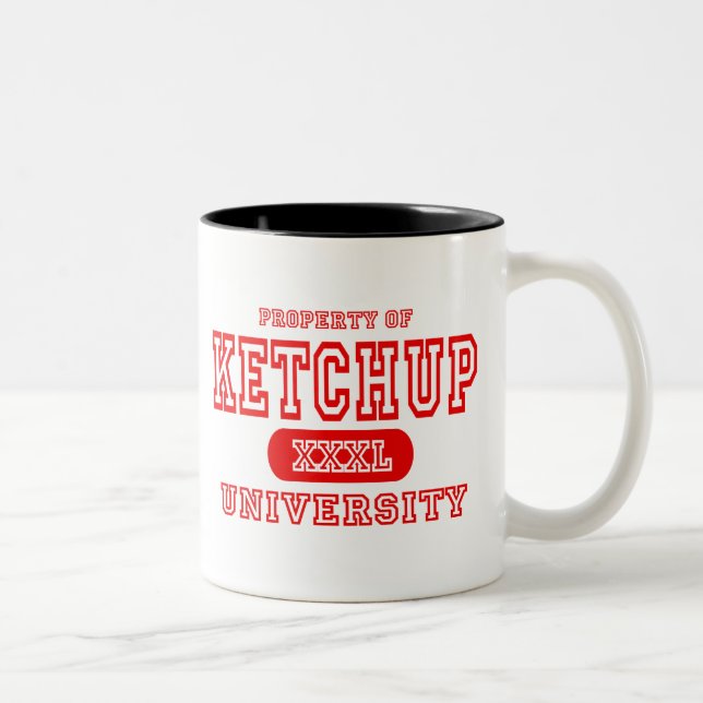 Caneca De Café Em Dois Tons Universidade da ketchup (Direita)
