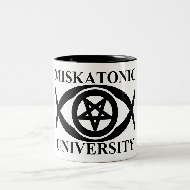 CANECA DE CAFÉ EM DOIS TONS UNIVERSIDADE DE MISKATONIC (Centro)