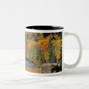 Caneca De Café Em Dois Tons Upper Tahquamenon Falls in UP Michigan no outono