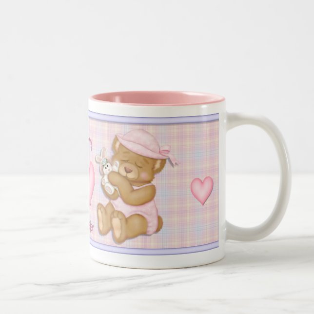 Caneca De Café Em Dois Tons Ursinho Girl - Páscoa (Direita)