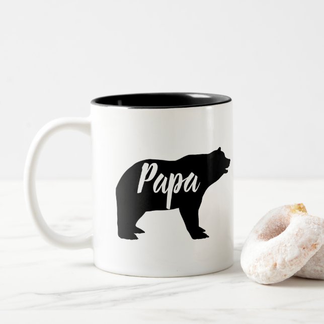 Caneca De Café Em Dois Tons ursinho-papa-bico (Com Donut)