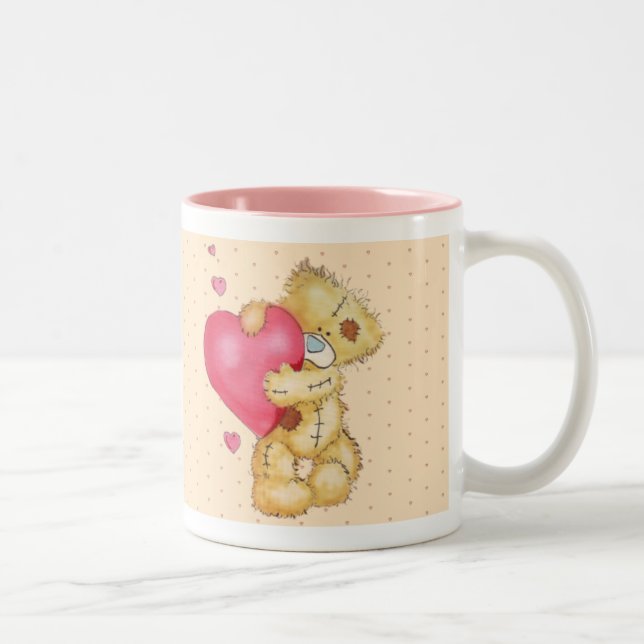 Caneca De Café Em Dois Tons Urso bonito de Dovey (Direita)