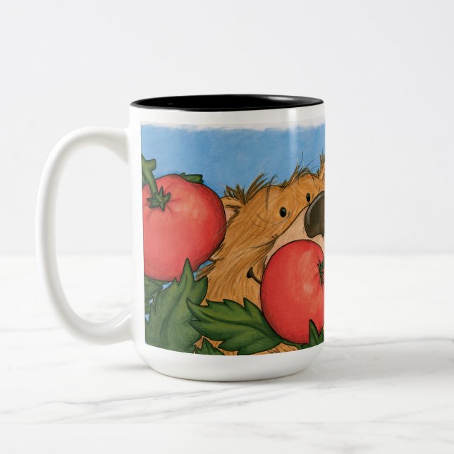 Caneca De Café Em Dois Tons Urso/caneca do tomate (Esquerda)